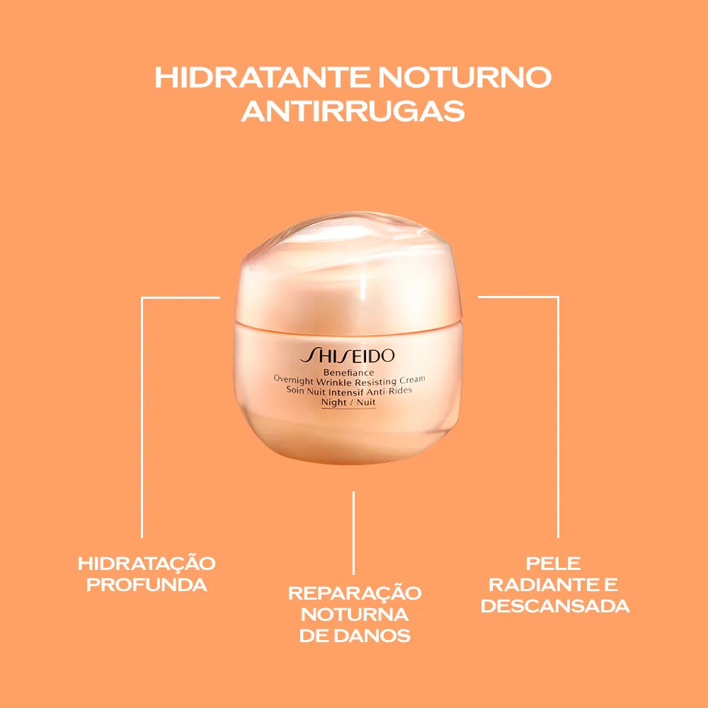 Shiseido Benefiance Overnight Wrinkle Resisting Cream - Creme Hidratante Facial Noturno Antirrugas (50ml)
