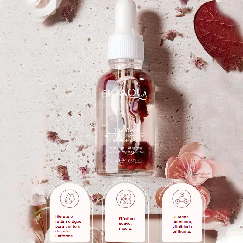 BIOAQUA - Óleo de rosa mosqueta com flor real
